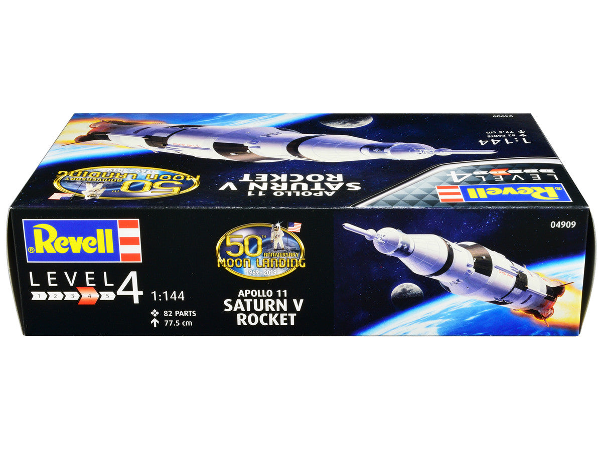 Level 4 Model Kit Apollo 11 Saturn V Rocket "50th Anniversary Moon Landing" 1/144 Scale Model by Revell-2