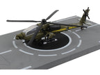 Boeing AH-64 Apache Helicopter Olive Drab "United States Army" with Runway Section Diecast Model by Runway24-1
