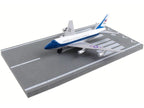 Boeing VC-25 Aircraft White and Blue "United States Air Force One" with Runway Section Diecast Model Airplane by Runway24-2