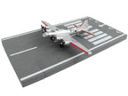 Boeing B-17 Flying Fortress Bomber Aircraft Silver Metallic "United States Army Air Force" with Runway Section Diecast Model Airplane by Runway24-1