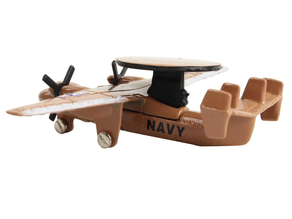 Northrop Grumman E-2C Hawkeye Aircraft Tan "United States Navy" with Runway Section Diecast Model Airplane by Runway24-1
