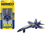 McDonnell Douglas F/A-18A Hornet Fighter Aircraft Blue "United States Navy Blue Angels #2" with Runway Section Diecast Model Airplane by Runway24-0