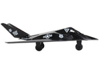 Lockheed F-117 Nighthawk Stealth Aircraft Black "United States Air Force" with Runway Section Diecast Model Airplane by Runway24-1