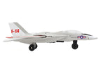 Grumman F-14 Tomcat Fighter Aircraft Gray with Red Stripes "United States Navy Test Aircraft" with Runway Section Diecast Model Airplane by Runway24-1