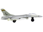 General Dynamics F-16 Fighting Falcon Fighter Aircraft Gray "United States Air Force" with Runway Section Diecast Model Airplane by Runway24-1