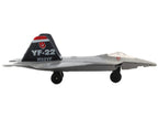 Lockheed Martin F-22 Raptor Stealth Aircraft Gray "United States Air Force YF-22" with Runway Section Diecast Model Airplane by Runway24-1