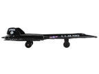 Lockheed SR-71 Blackbird Aircraft Black "United States Air Force" with Runway Section Diecast Model Airplane by Runway24-1