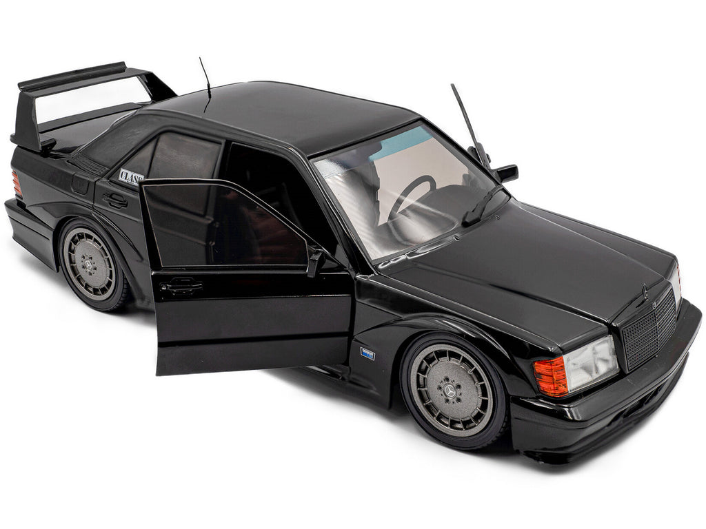 Mercedes Benz 190 Evolution II (W201) "Solido Works" Black 1/18 Diecast Model Car by Solido