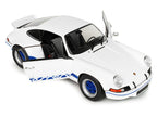 1973 Porsche 911 RSR Carrera White with Blue Stripes 1/18 Diecast Model Car by Solido-1