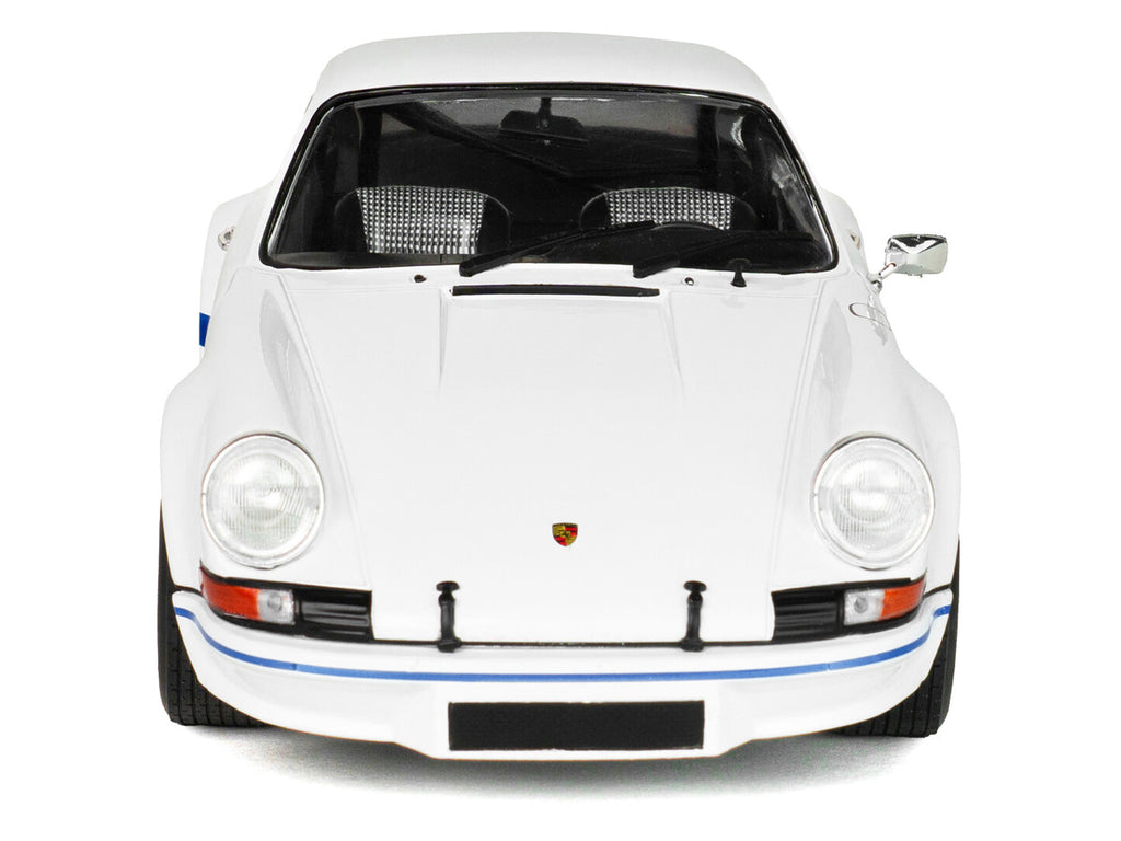 1973 Porsche 911 RSR Carrera White with Blue Stripes 1/18 Diecast Model Car by Solido-3
