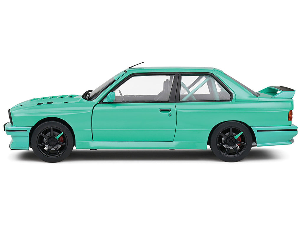 1990 BMW E30 M3 Custom "Drift Missile" Blue 1/18 Diecast Model Car by Solido-0