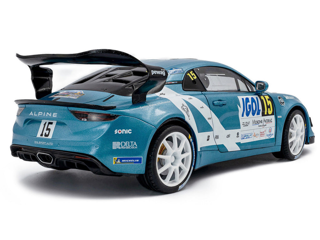 Alpine A110 Rallye GT+ #15 Raphael Astier - Denis Giraudet "Rallye Du Mont Blanc" (2024) "Competition" Series 1/18 Diecast Model Car by Solido-1