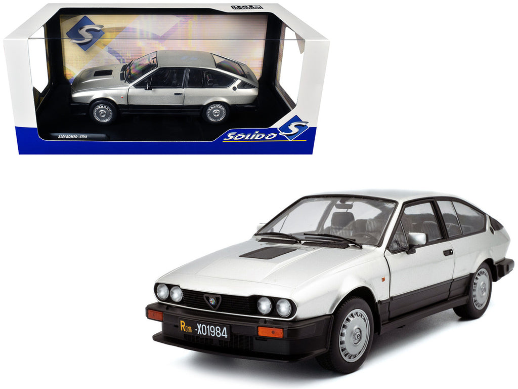 1984 Alfa Romeo GTV6 Silver Metallic 1/18 Diecast Model Car by Solido-4