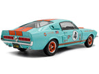 1967 Shelby GT500 #4 "Gulf Racing Tribute" Light Blue with Orange Stripes 1/18 Diecast Model Car by Solido