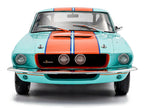 1967 Shelby GT500 #4 "Gulf Racing Tribute" Light Blue with Orange Stripes 1/18 Diecast Model Car by Solido