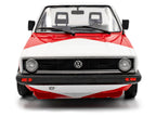 1983 Volkswagen Caddy MK 1 Pickup Truck "Red Cowboy Racing Tribute" White and Red 1/18 Diecast Model Car by Solido