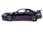 1999 Nissan Skyline GT-R (R34) Z-Tune RHD (Right Hand Drive) Midnight Purple Metallic 1/18 Diecast Model Car by Solido-2