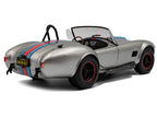 1965 Shelby Cobra 427 MKII "Solido Works M Racing Tribute" Gray Metallic with Stripes 1/18 Diecast Model Car by Solido