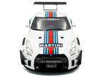 2024 Nissan GT-R (R35) RHD (Right Hand Drive) with Liberty Walk 2.0 Body Kit "Martini Racing" White with Stripes 1/18 Diecast Model Car by Solido-1