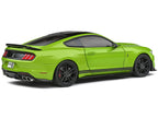 2020 Ford Mustang Shelby GT500 Grabber Lime Green Metallic with Black Top and Stripes 1/18 Diecast Model Car by Solido-4