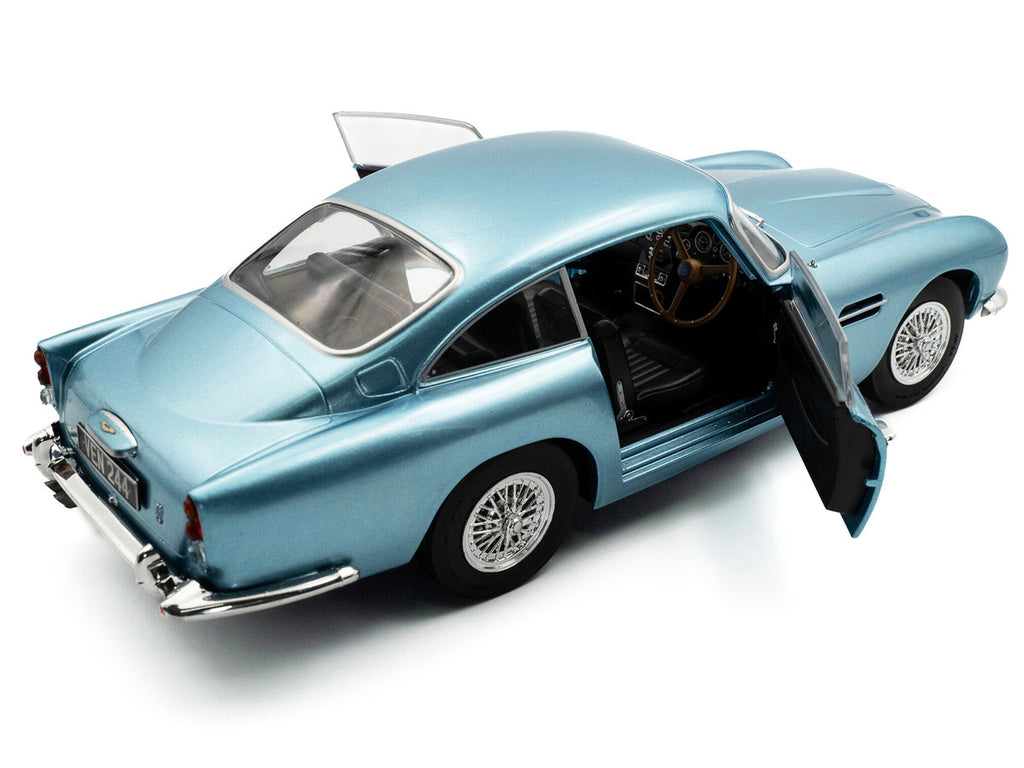 1964 Aston Martin DB5 RHD (Right Hand Drive) Light Blue Metallic 1/18 Diecast Model Car by Solido-2
