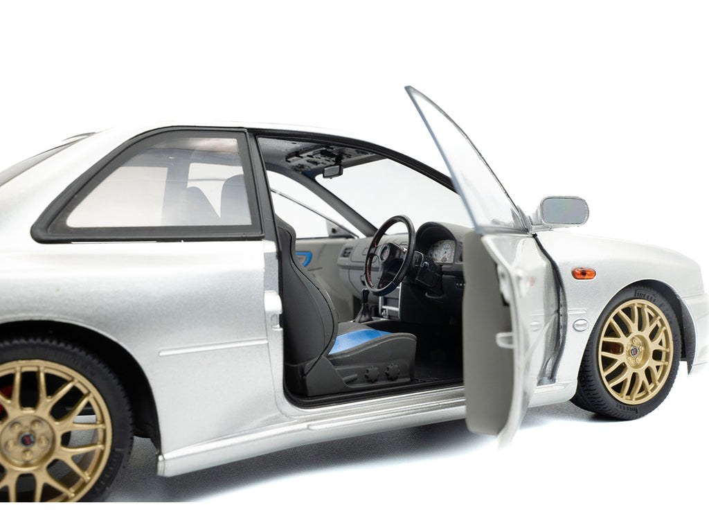 1998 Subaru Impreza 22B RHD (Right Hand Drive) Silver Metallic with Gold Wheels 1/18 Diecast Model Car by Solido-3