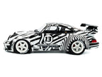 2022 RWB Bodykit #13 "The Zebra" Black and White Striped 1/18 Diecast Model Car by Solido-0