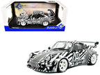 2022 RWB Bodykit #13 "The Zebra" Black and White Striped 1/18 Diecast Model Car by Solido-4