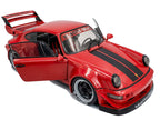 2024 RWB Bodykit "Taikano Kaishin" Red with Black Stripes 1/18 Diecast Model Car by Solido-2