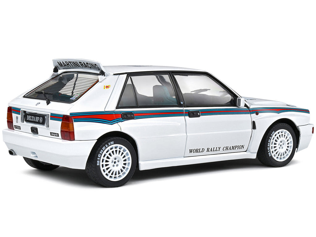 1992 Lancia Delta HF Integrale Evo 1 Martini 6 White with Blue and Red Stripes "World Rally Champion - Martini Racing" 1/18 Diecast Model Car by Solido-4