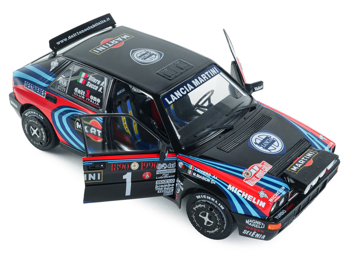 Lancia Delta HF Integrale #1 A. Sacco - A. Ollero "Miki Biasion Martini Racing Rallye Monte Carlo 1990 Tribute" FIA Historic Rally (2026) "Competition" Series 1/18 Diecast Model Car by Solido-1