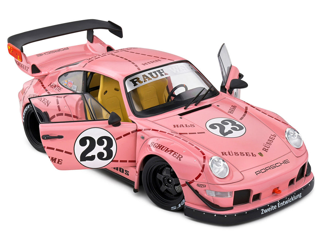 2020 RWB Bodykit #23 "Pink Pig" Pink with Graphics 1/18 Diecast Model Car by Solido-3