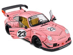 2020 RWB Bodykit #23 "Pink Pig" Pink with Graphics 1/18 Diecast Model Car by Solido-3