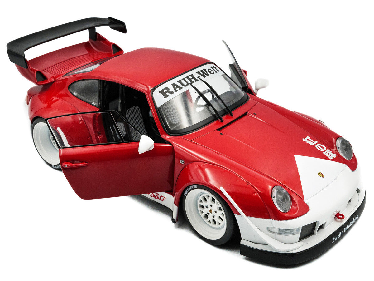 2020 RWB Bodykit "Porco Rosso" Red and White 1/18 Diecast Model Car by Solido-3