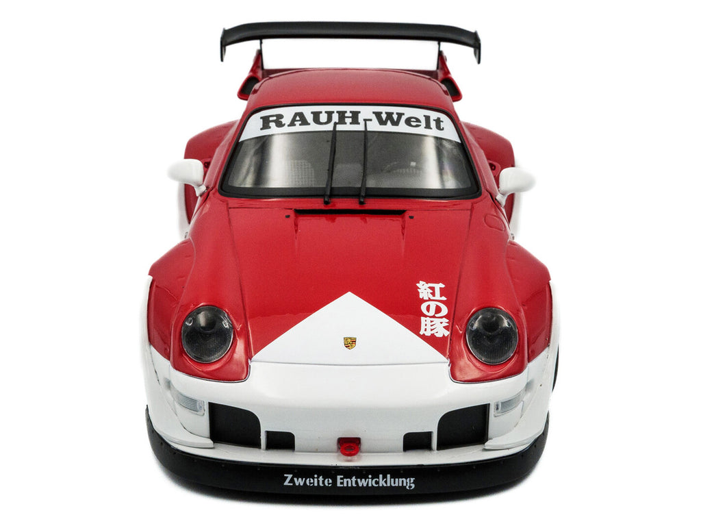 2020 RWB Bodykit "Porco Rosso" Red and White 1/18 Diecast Model Car by Solido-1