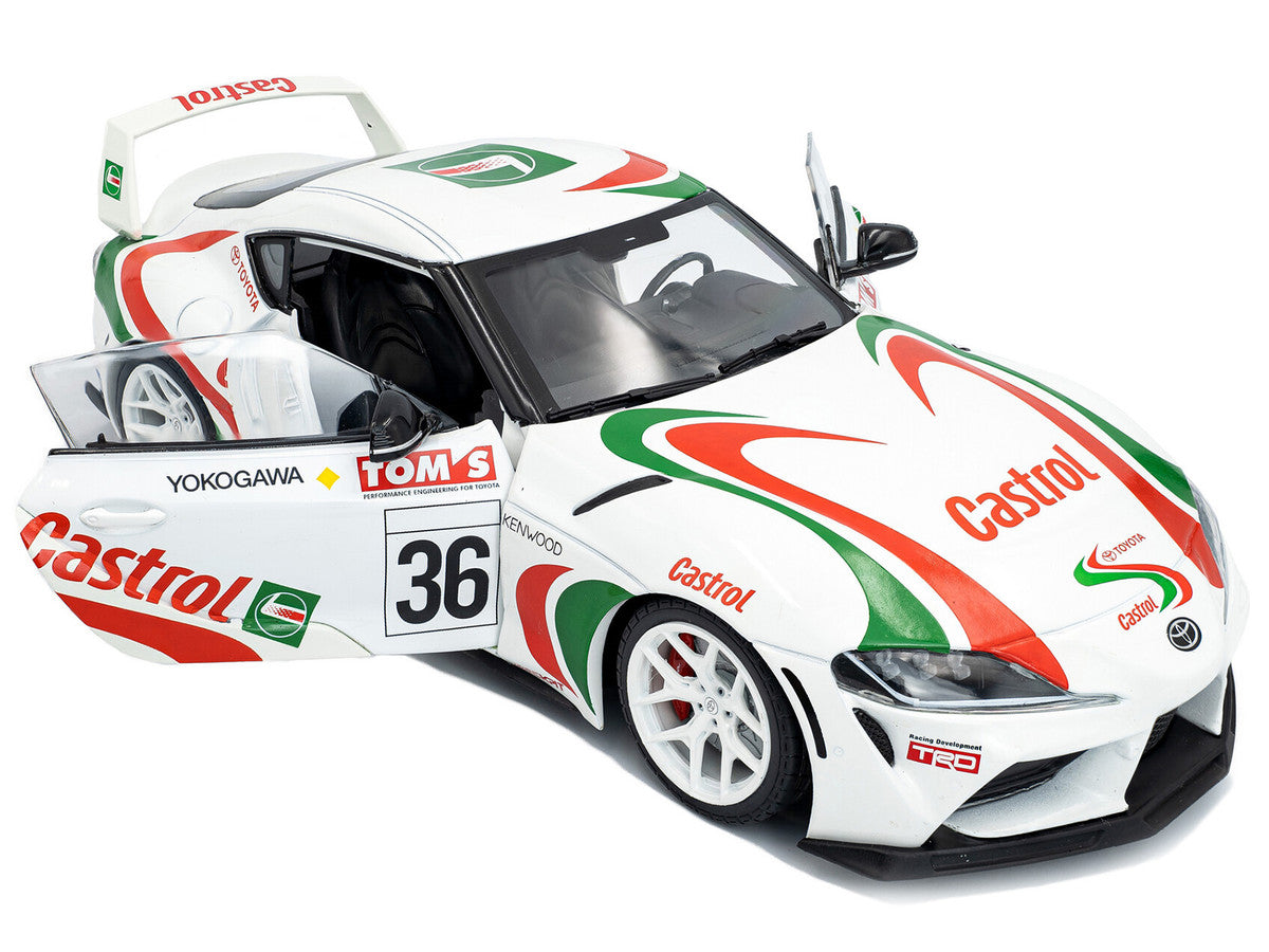 2024 Toyota GR Supra #36 "Toyota Racing Tribute" White with Green and Red Graphics 1/18 Diecast Model Car by Solido-2