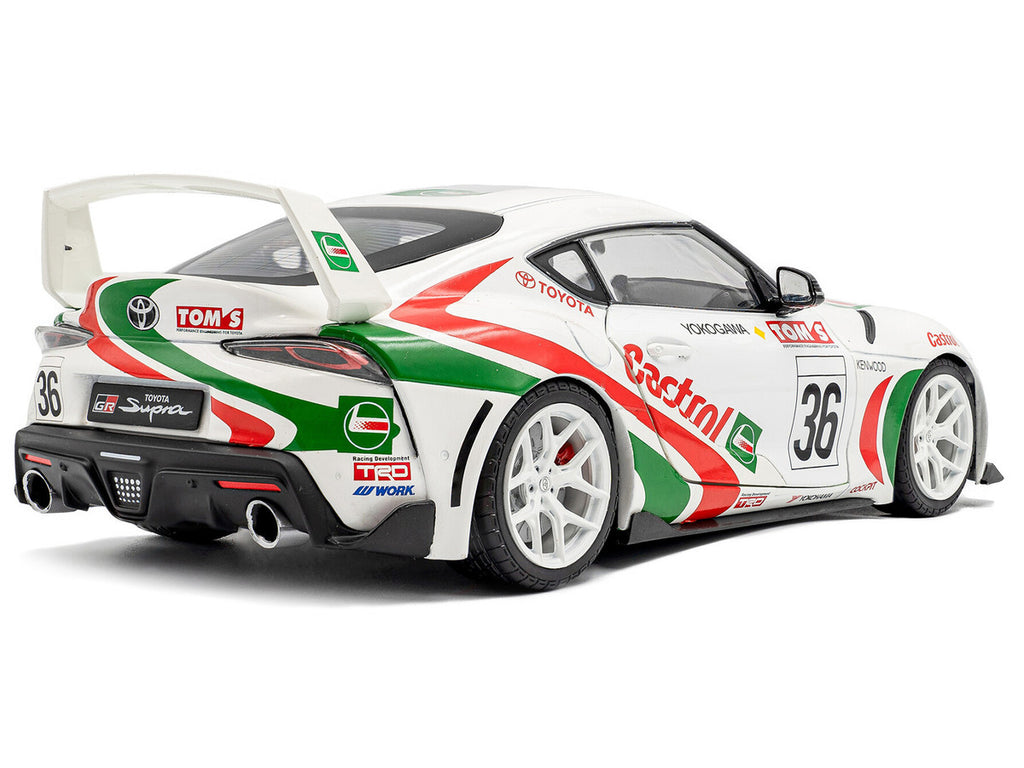 2024 Toyota GR Supra #36 "Toyota Racing Tribute" White with Green and Red Graphics 1/18 Diecast Model Car by Solido-1