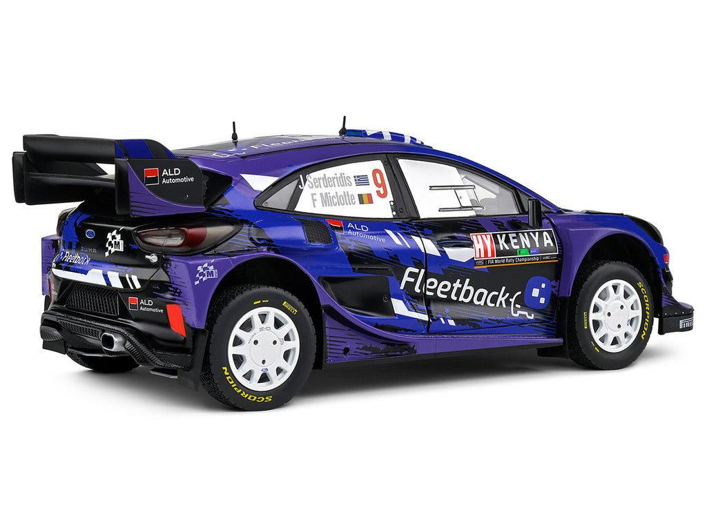 Ford Puma Rally1 Hybrid #9 Jourdan Serderidis - Frederic Miclotte "Safari Rally Kenya" (2022) "Competition" Series 1/18 Diecast Model Car by Solido-0
