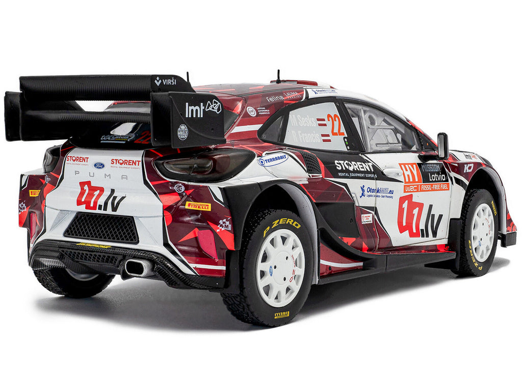 Ford Puma Rally1 #22 Martins Sesks - Renars Francis "Rally Latvia" (2024) "Competition" Series 1/18 Diecast Model Car by Solido-2