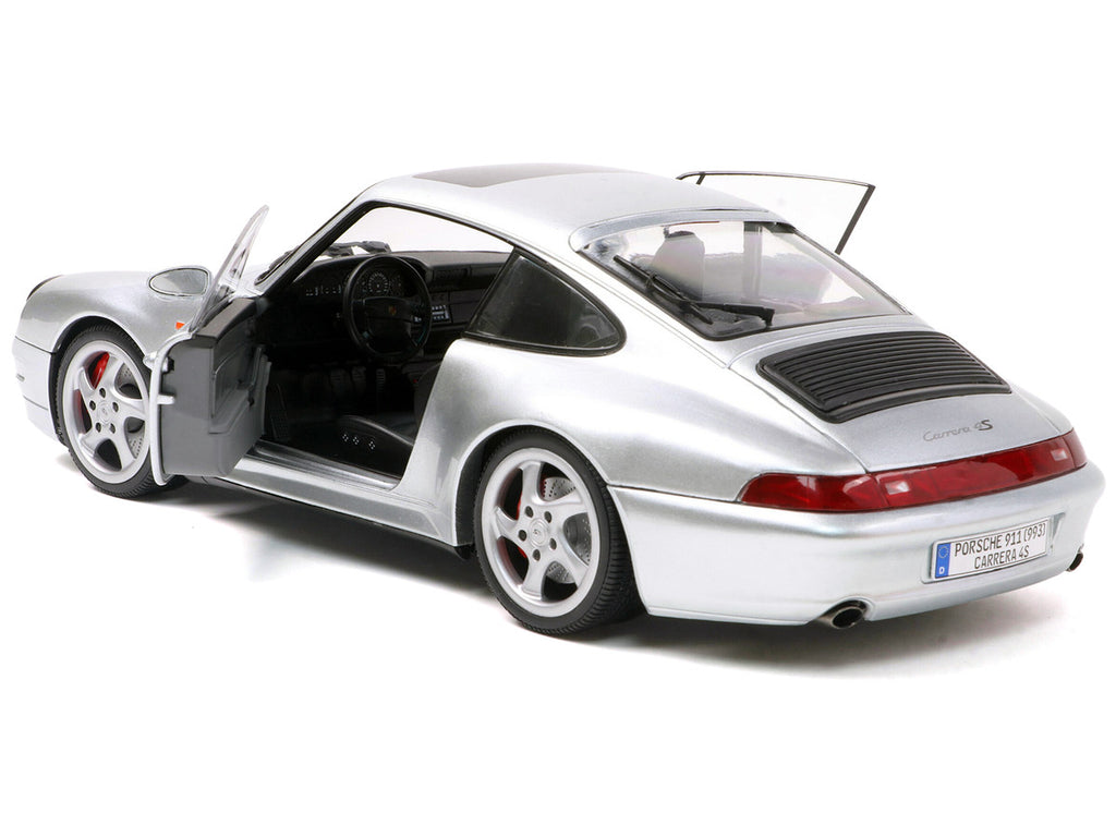 1996 Porsche 911 (993) 4S Polar Silver Metallic 1/18 Diecast Model Car by Solido-2