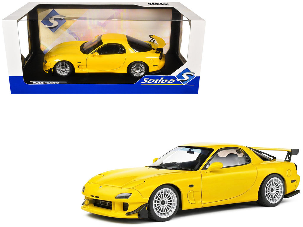 1994 Mazda RX7 Type RS (FD3RS) RHD (Right Hand Drive) Yellow 1/18 Diecast Model Car by Solido-4
