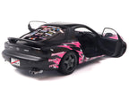 1994 Mazda RX7 (FDRS) RHD (Right Hand Drive) "Itasha Club" Black Metallic with Pink Graphics 1/18 Diecast Model Car by Solido-2