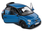 2022 Fiat 695 Abarth "Tributo 131 Rally" Podium Blue Metallic with Black Side Stripes 1/18 Diecast Model Car by Solido-1