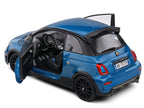 2022 Fiat 695 Abarth "Tributo 131 Rally" Podium Blue Metallic with Black Side Stripes 1/18 Diecast Model Car by Solido-3