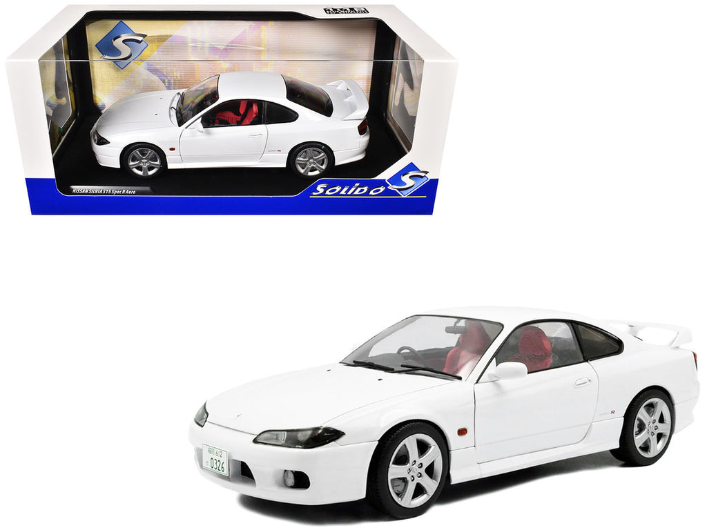 1999 Nissan Silvia (S15) Spec-R Aero RHD (Right Hand Drive) Aspen White 1/18 Diecast Model Car by Solido-4