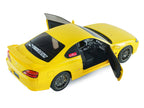 1999 Nissan Silvia (S15) Spec-R Aero RHD (Right Hand Drive) Lightning Yellow 1/18 Diecast Model Car by Solido-3