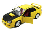 2003 Subaru Impreza WRX STI RHD (Right Hand Drive) Yellow with Carbon Hood 1/18 Diecast Model Car by Solido-3