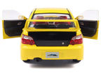 2003 Subaru Impreza WRX STI RHD (Right Hand Drive) Yellow with Carbon Hood 1/18 Diecast Model Car by Solido-1