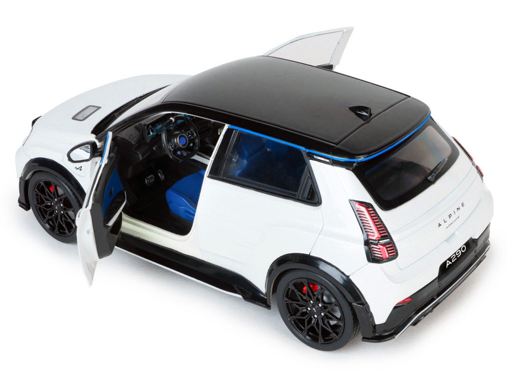 2024 Alpine A290 GTS White Metallic with Black Top 1/18 Diecast Model Car by Solido-3