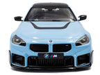 2024 BMW M2 Performance Parts Zandvoort Blue with Carbon Top and Black Stripes 1/18 Diecast Model Car by Solido-3
